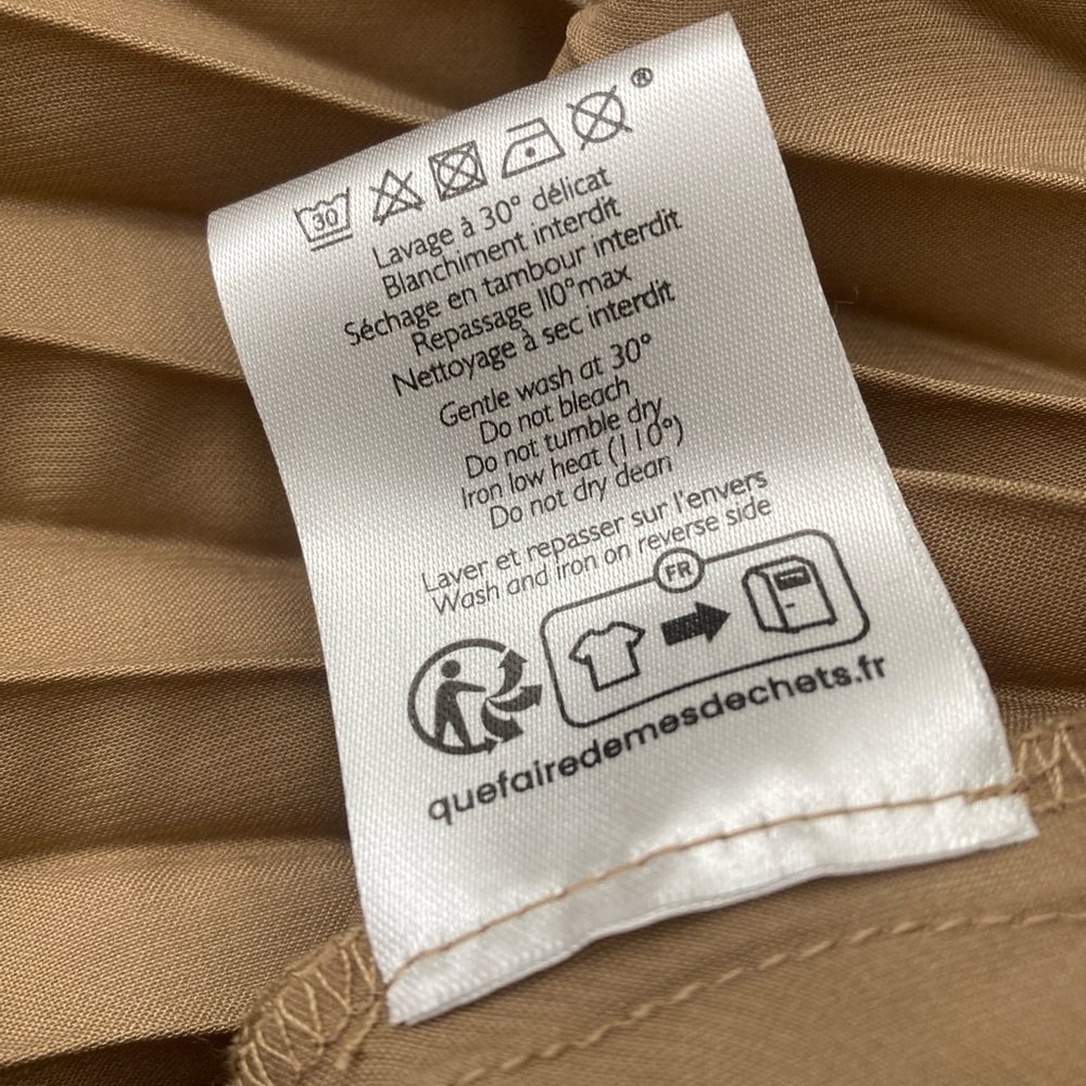 Sezane Dune Pleated Skirt in Gold - Picture 5 of 5